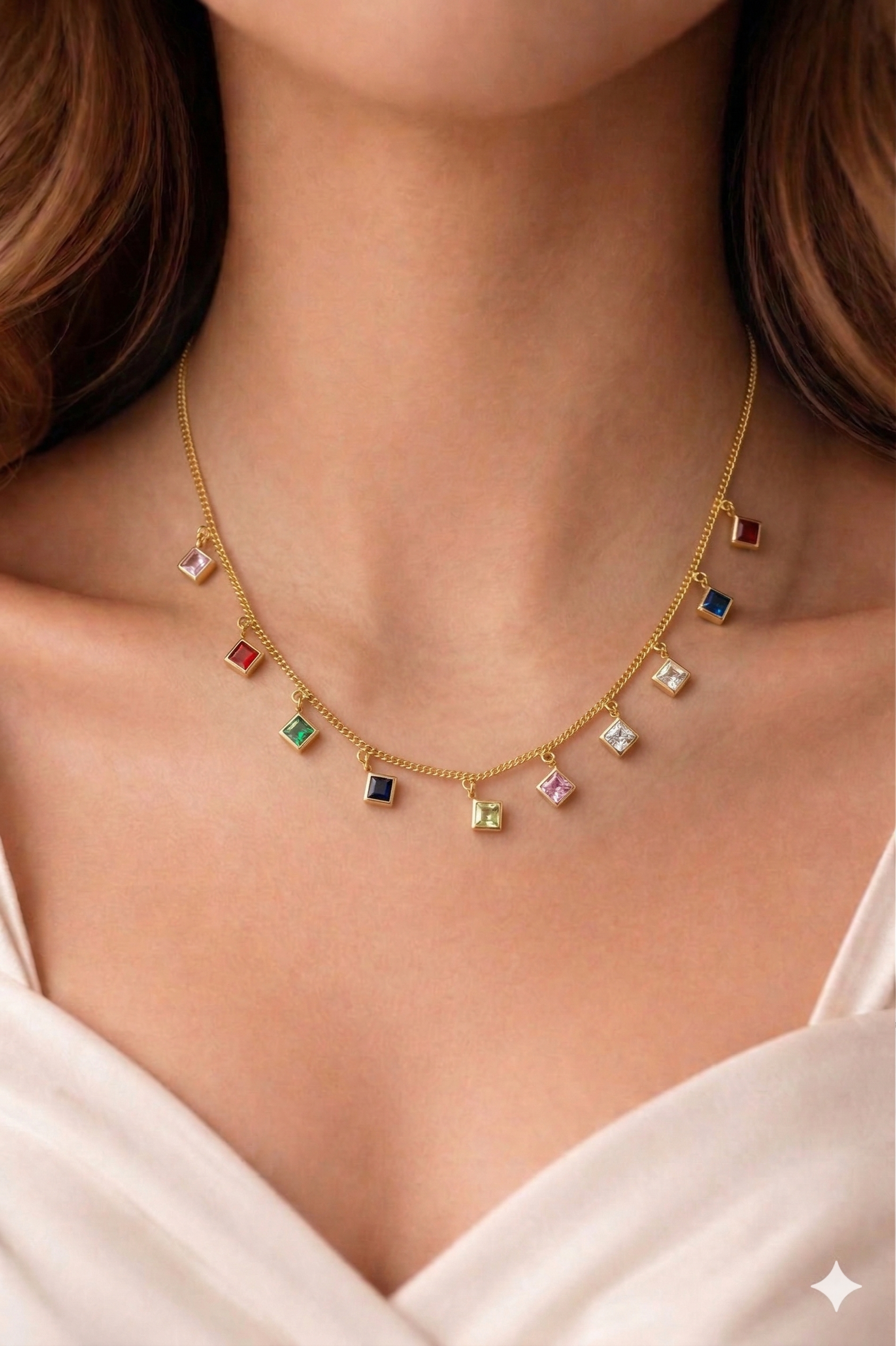 Gem Cascade Necklace