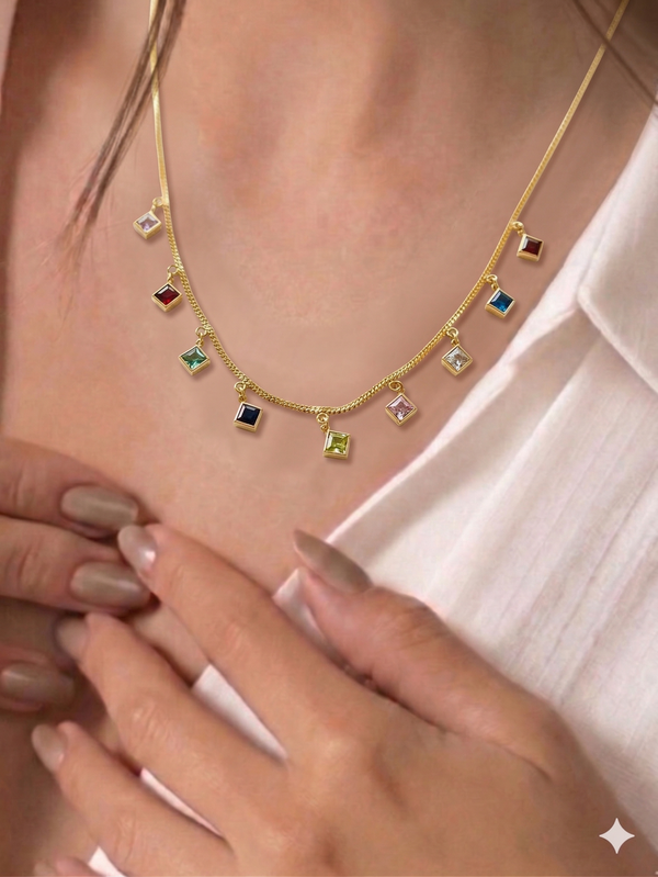 Gem Cascade Necklace
