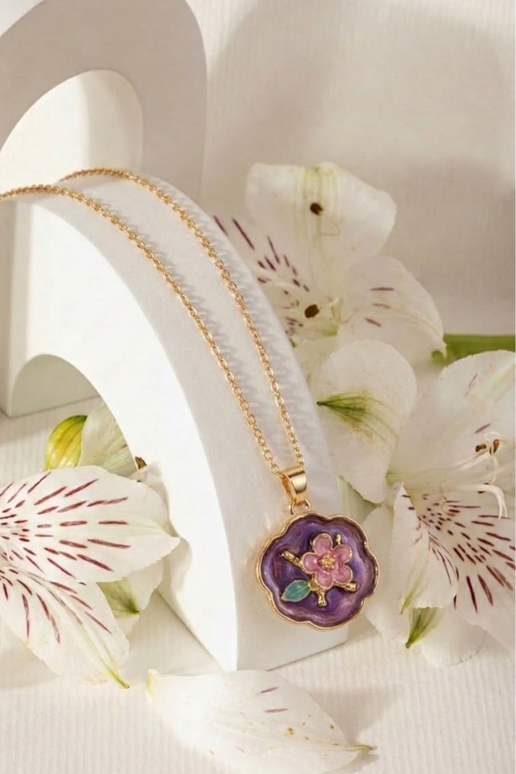 Flower Charm Pendant Chain