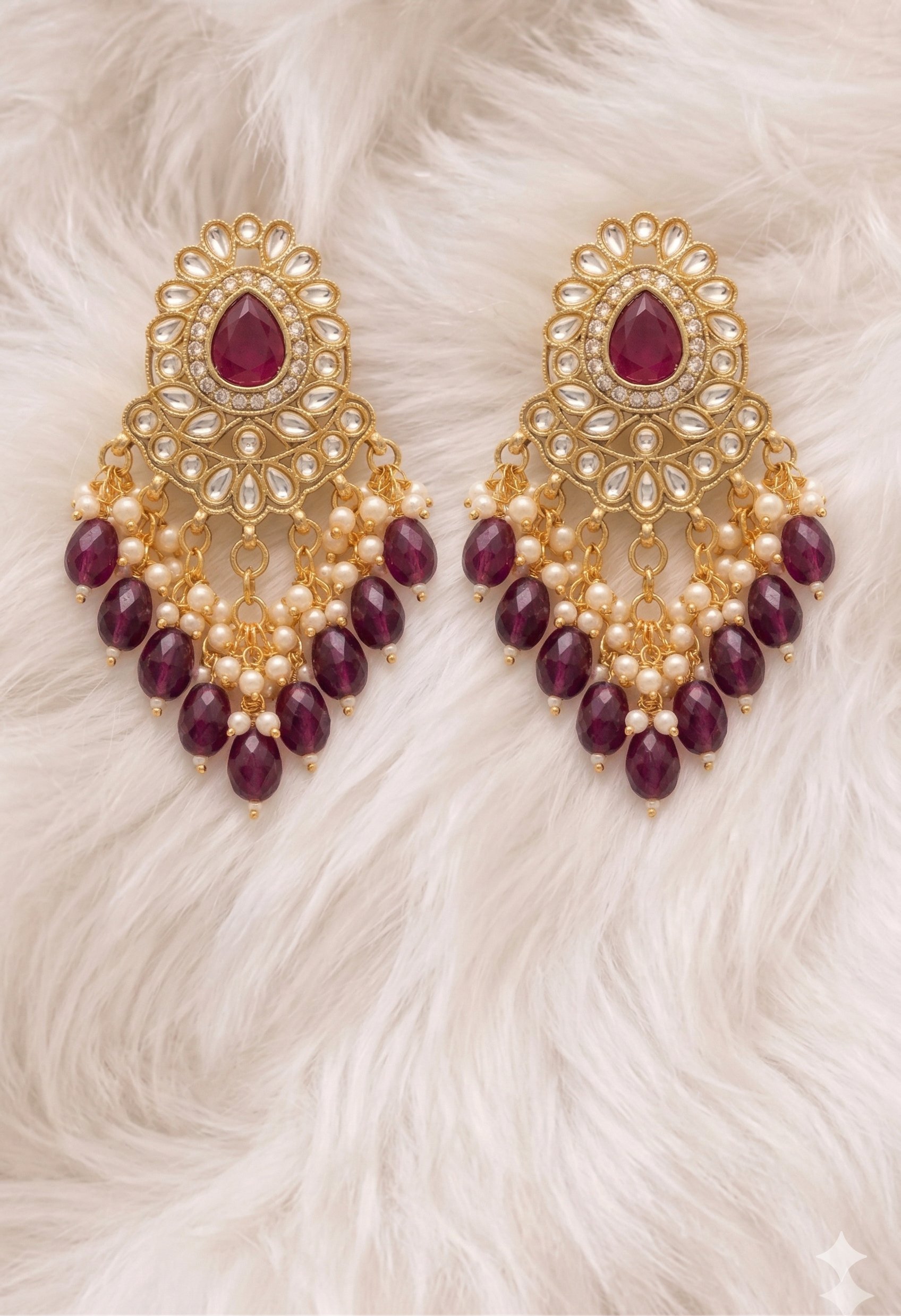 Ruby Pearl Charm Drops