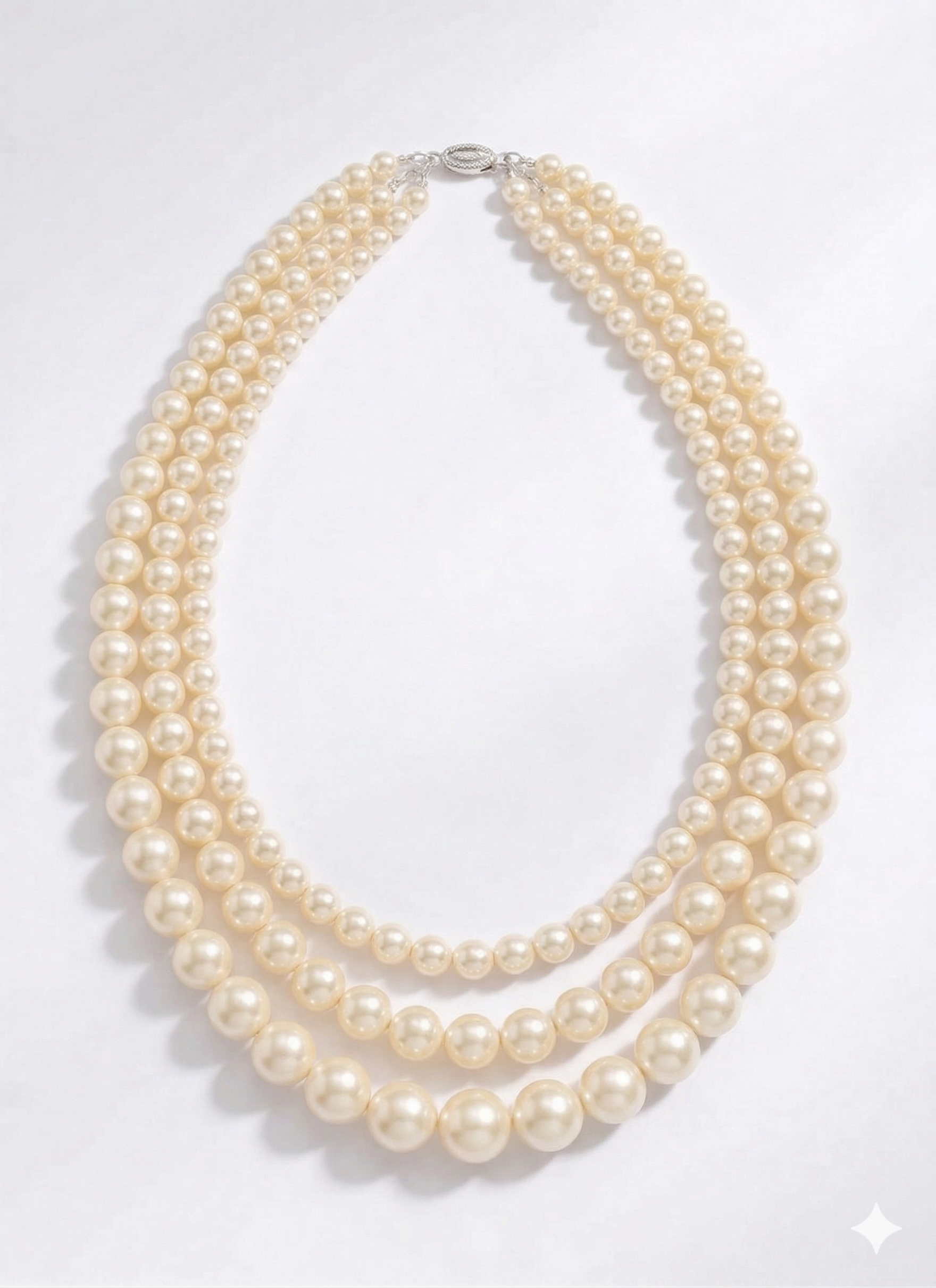 Elegant White Pearl Necklace