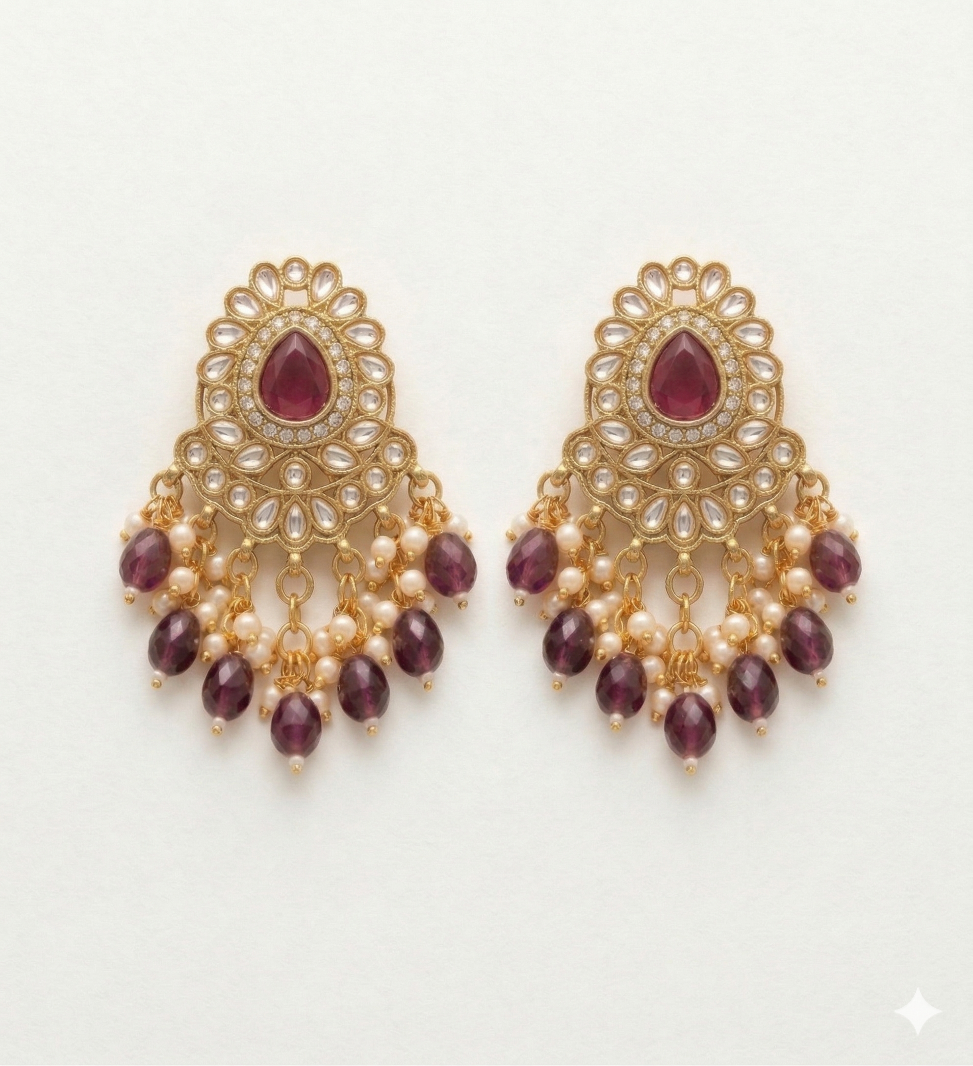 Ruby Pearl Charm Drops