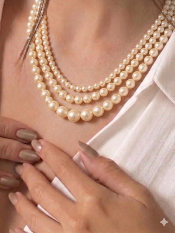 Elegant White Pearl Necklace