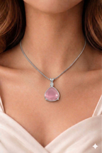 Rose Quartz Drop Pendant