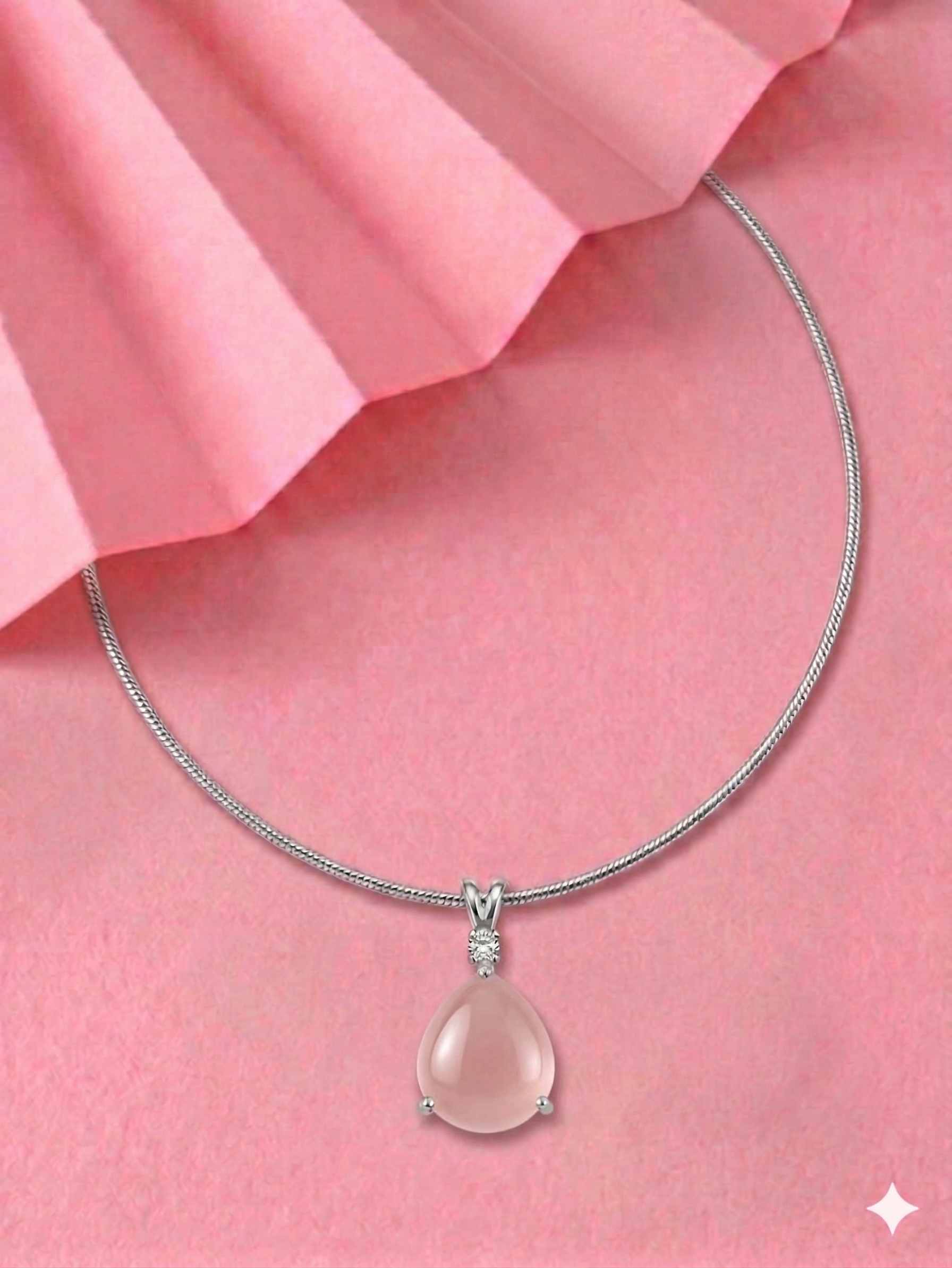 Rose Quartz Drop Pendant