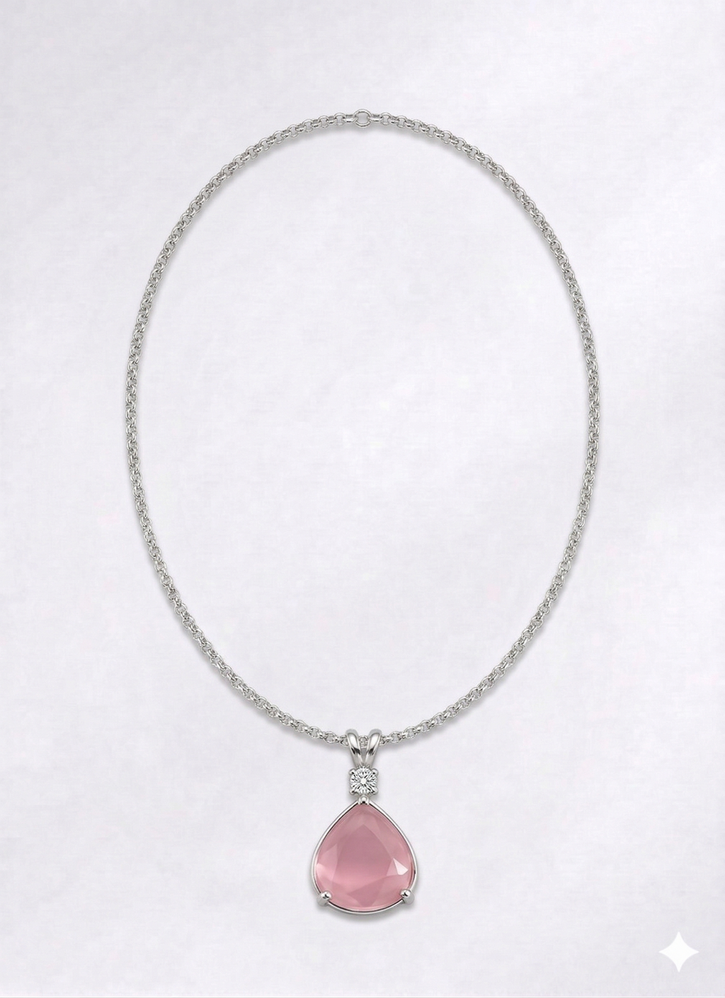 Rose Quartz Drop Pendant