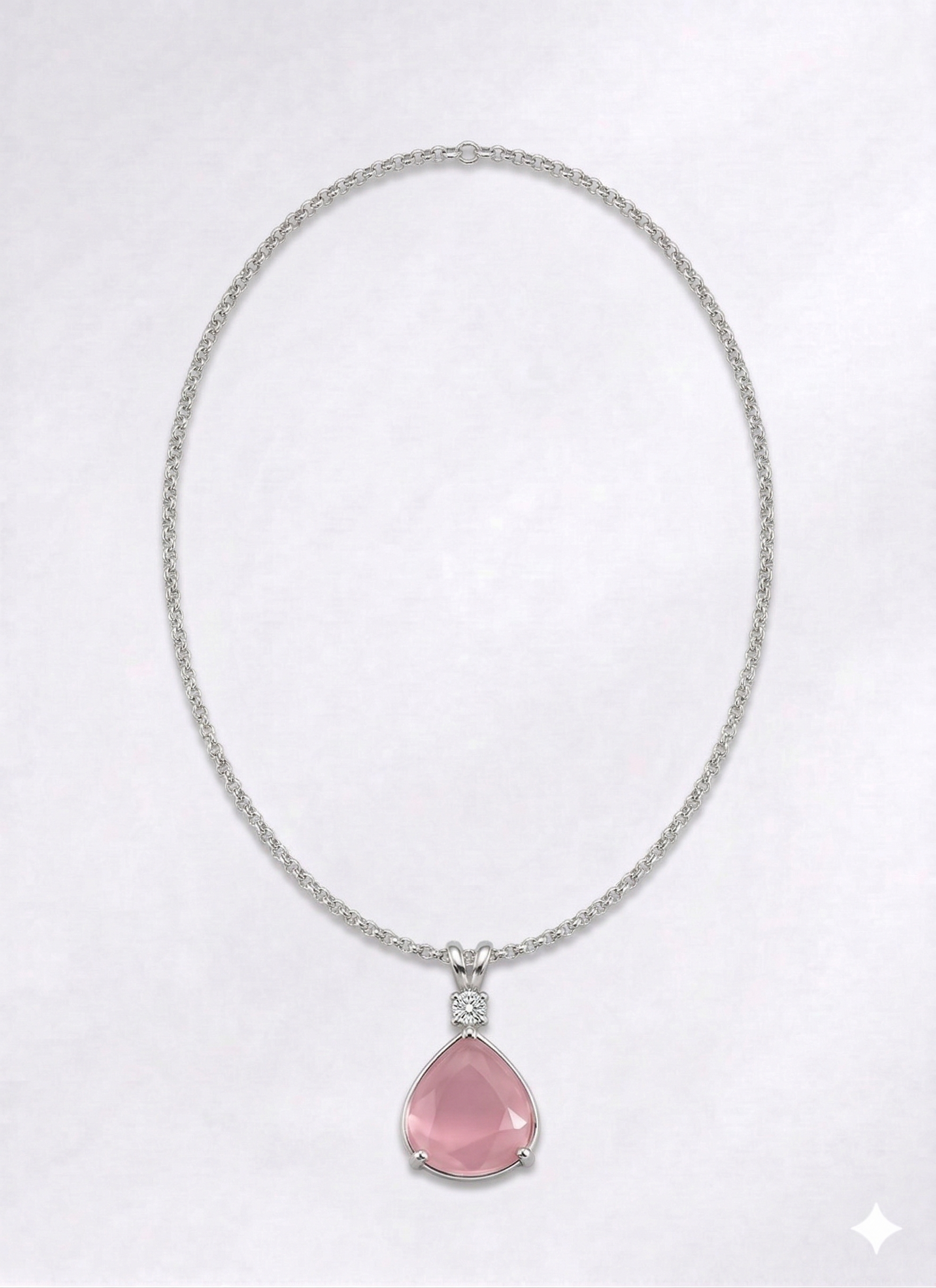 Rose Quartz Drop Pendant