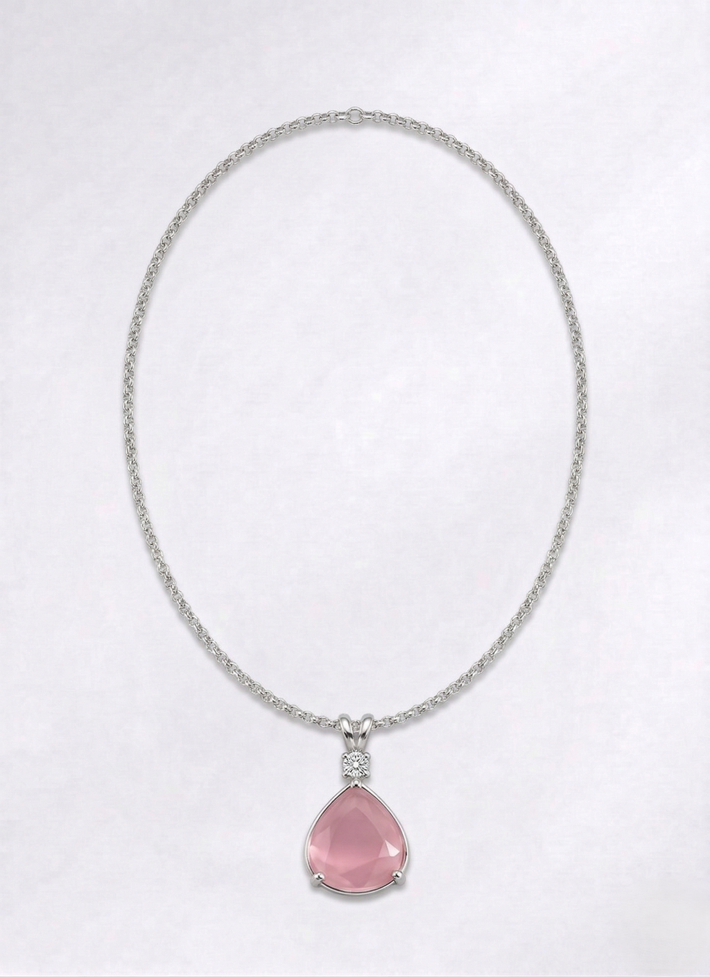 Rose Quartz Drop Pendant