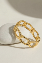 Sculptural Gold Curb Cuff