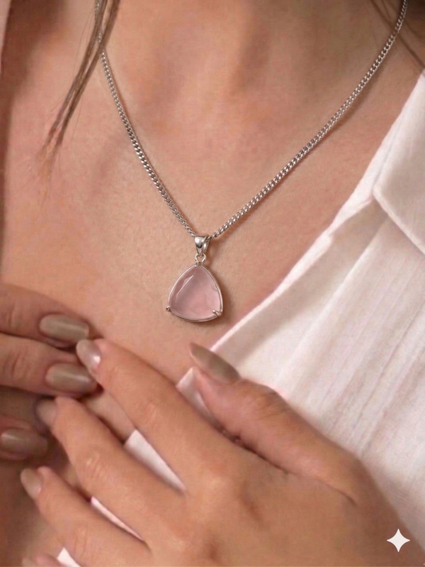 Rose Quartz Drop Pendant