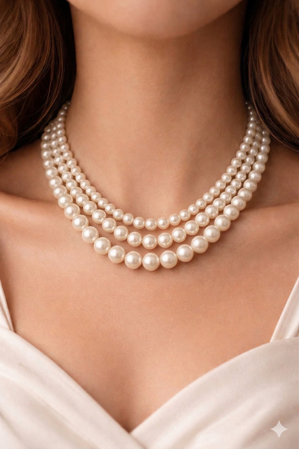 Elegant White Pearl Necklace