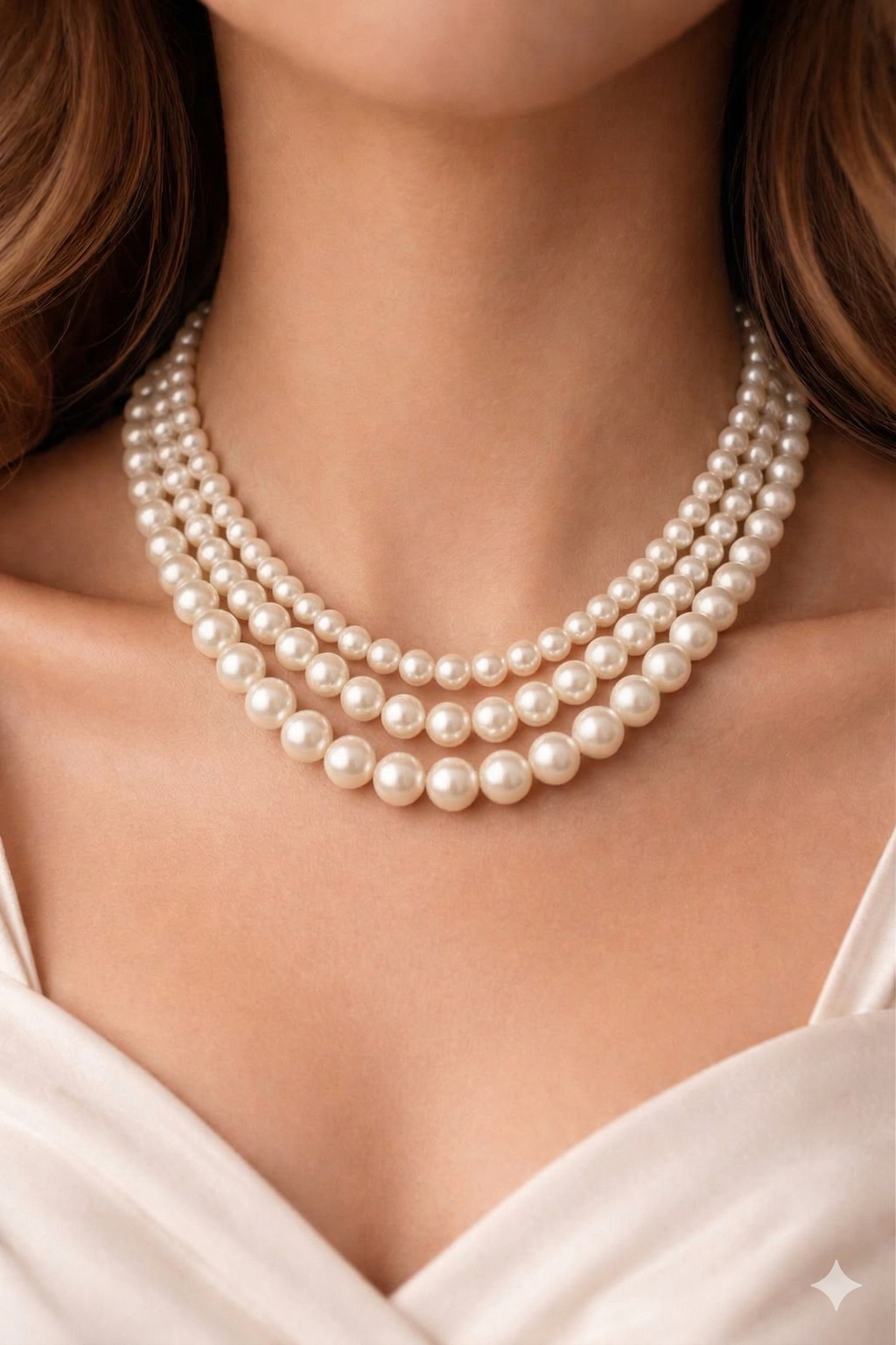 Elegant White Pearl Necklace