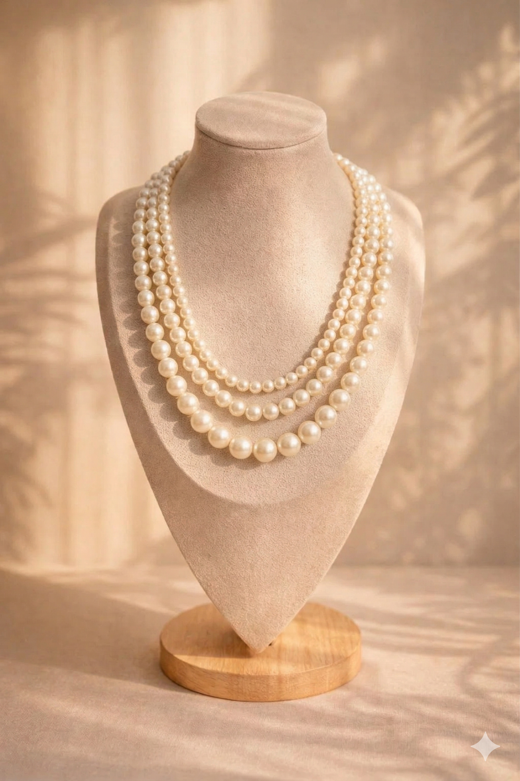 Elegant White Pearl Necklace