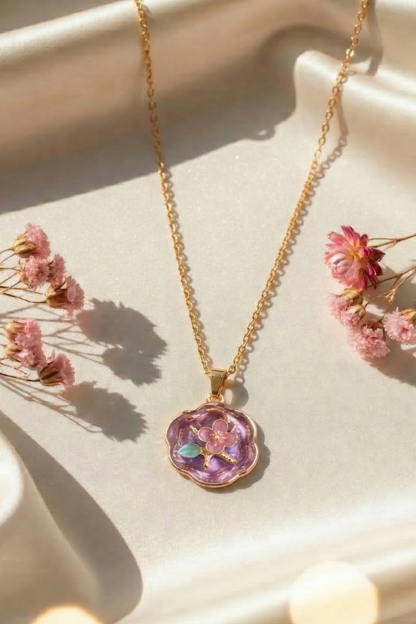Flower Charm Pendant Chain